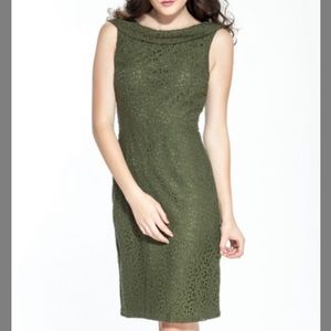 Green Lace sheath dress